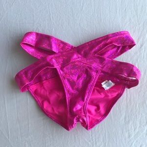 I Heart Raves Scrunched Hot Pink Sequin Bottoms